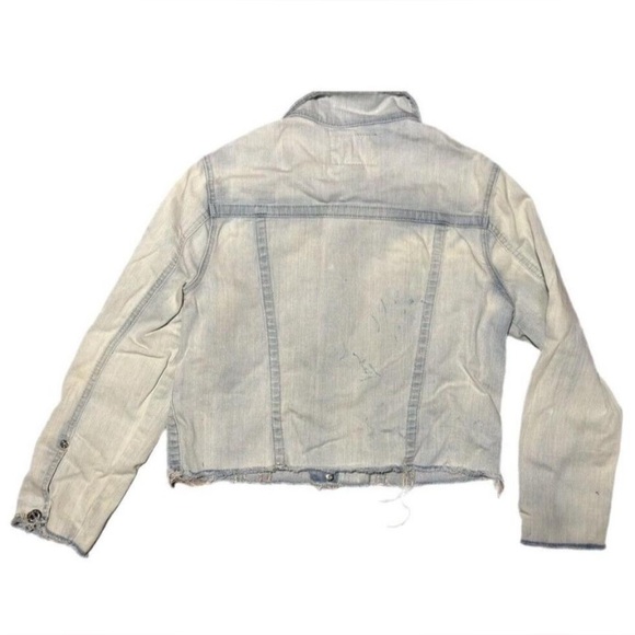 True Religion Oversized Cropped Jean Jacket “trucker jacket” - Picture 12 of 14